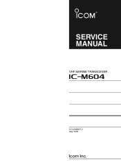 Icom IC-M604A Service Manual
