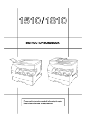 Kyocera KM-1510 KM/CS-1510/1810 Instruction Handbook Rev 2C