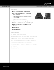 Sony STR-KG700 Marketing Specifications (HTDDWG700)