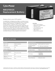 CyberPower RB1270X2C Datasheet