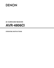 Denon AVR-4806CI Owners Manual