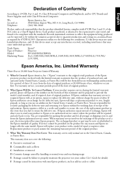 Epson Pro L1505UH Warranty Statement