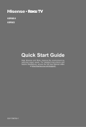 Hisense 65R6E4 Quick Start Guide