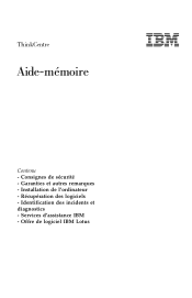Lenovo ThinkCentre A30 (French) Quick reference guide