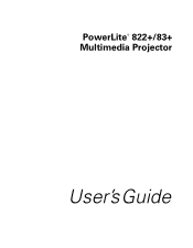 Epson PowerLite 822 User's Guide