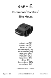 Garmin Forerunner 305 Bike Mount Instructions (Multilingual)