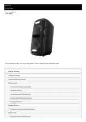 Sony GTK-XB72 Help Guide