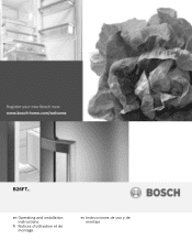 Bosch B26FT80SNS Operating Instructions