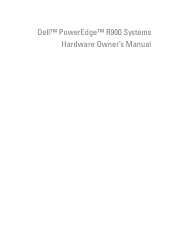 Dell PowerEdge R900 Hardware Owner's Manual (PDF)