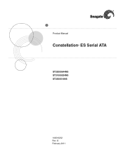 Seagate ST4000NM0033 Constellation ES SATA Product Manual