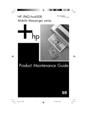 HP Hw6515 HP iPAQ hw6500 Mobile Messenger Series Product Maintenance Guide