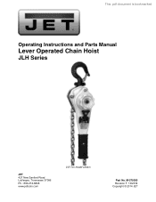 JET Tools 376100 User Manual