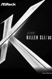ASRock X299 Killer SLI/ac User Manual