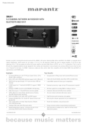 Marantz SR6011 SR6011 Product Specification Sheet