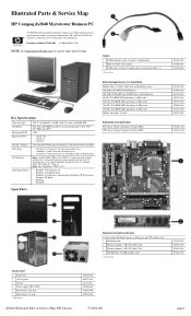 HP dx2040 Illustrated Parts & Service Map: HP Compaq dx2040 Microtower Business PC