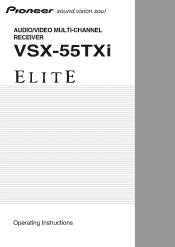 Pioneer VSX-55TXi Owner's Manual
