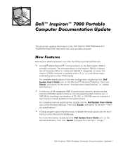 Dell Inspiron 7000 Dell Inspiron 7000 Portable Computer Documentation Update