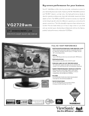 ViewSonic VG2728wm VG2728wm Datasheet