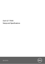 Dell G7 15 7590 G7 7590 Setup and Specifications