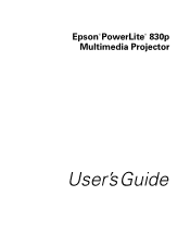 Epson 830p User Manual