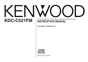 Kenwood KDC-C521FM Instruction Manual