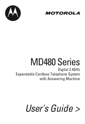 Motorola MD481 User Manual