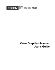 Epson 1680 User Manual (w/EPSON Scan software)