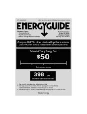 Avanti FF18D0W Energy Guide Label