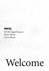 BenQ PE7700 User Manual