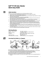 Dell P1130 - 21" CRT Display Manual