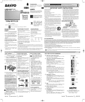 Sanyo DP55D33 Owners Manual