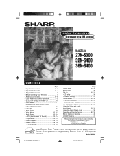 Sharp 36NS400 36NS400 Operation Manual