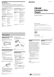 Sony CDX-L350 Primary User Manual