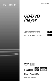 Sony DVPNS700H/B Operating Instructions
