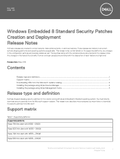 Dell Wyse 5020 Windows Embedded 8 Standard Security Patches Creation and Deployment Release Notes