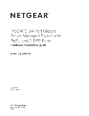 Netgear GS724TPv2 Hardware Installation Guide