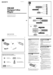 Sony CDX-CA710X Installation/Connection Instructions