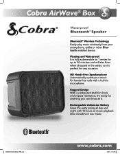 Cobra Cobra AirWave Box Cobra AirWave Box Features & Specs