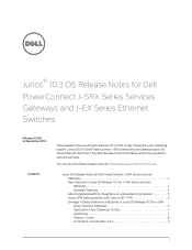 Dell PowerConnect J-8208 Release Notes JUNOS version 10.3