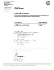 HP DesignJet Z5600 Certificate of Origin