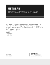 Netgear GS110TUP Hardware Installation Guide