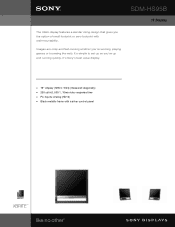 Sony SDM-HS95B Marketing Specifications (Black model)