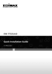 Edimax EW-7722UnD Quick Install Guide