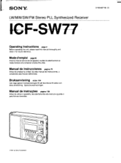Sony ICF-SW77 Operation Guide