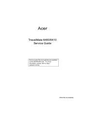 Acer TravelMate 6460 TravelMate 6410/6460 Service Guide