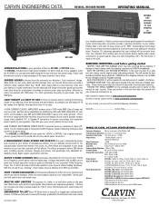 Carvin RX1200L RX1200L Product Manual