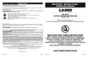 Lasko 4000 User Manual