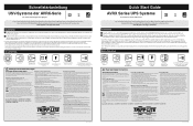 Tripp Lite AVRX750UF Quick Start Guide for AVRX Series UPS Systems 932979
