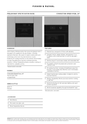 Fisher and Paykel OM24NMTDB1 Preliminary Specification Guide Speed Oven