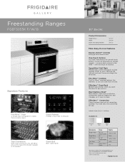 Frigidaire FGEF3055KF Product Specifications Sheet (English)